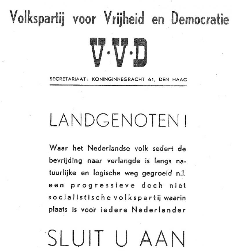 Pamflet uit 1948.