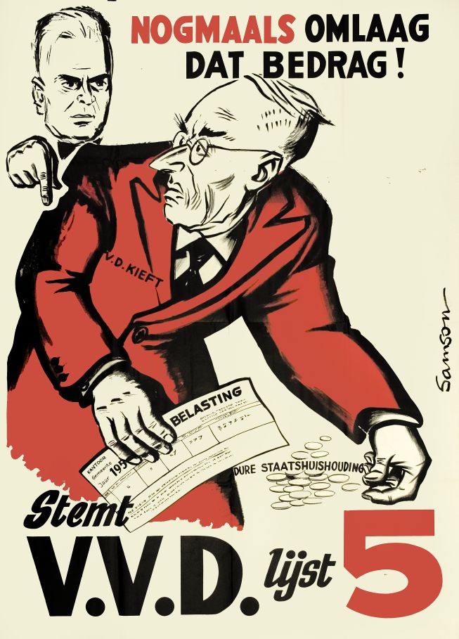 Verkiezingsaffiche van de VVD uit 1949