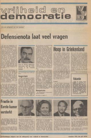 Ons toekomstperspectief, artikel in Vrijheid en Democratie van 26 juli 1974