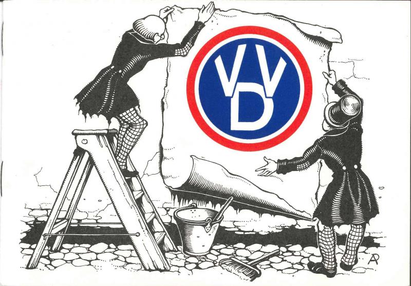 Omslag van een verkiezingsfolder voor de Tweede Kamerverkiezingen van 1963. Omslag van een verkiezingsfolder voor de Tweede Kamerverkiezingen van 1963.