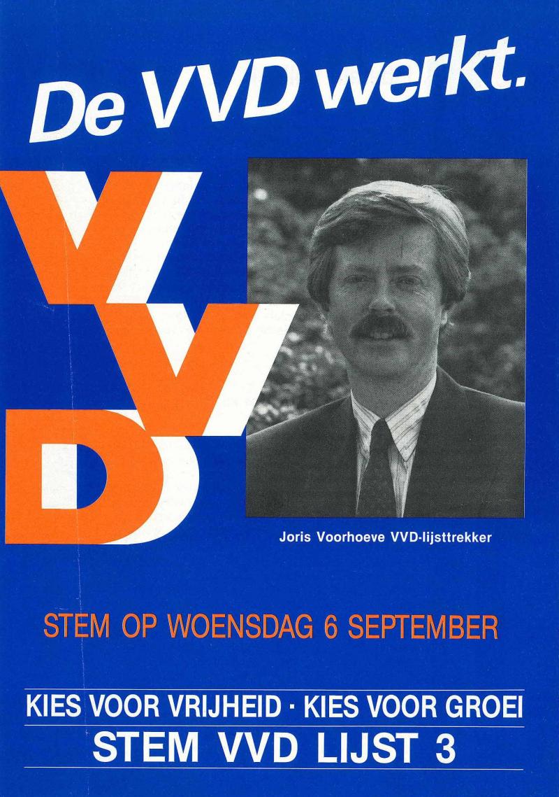 Verkiezingsfolder VVD uit 1989.