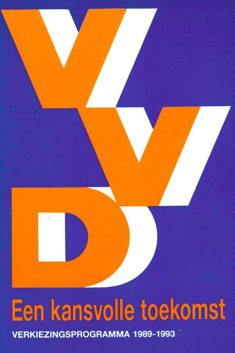 Omslag van het verkiezingsprogramma van de VVD van 1989. Omslag van het verkiezingsprogramma van de VVD van 1989.