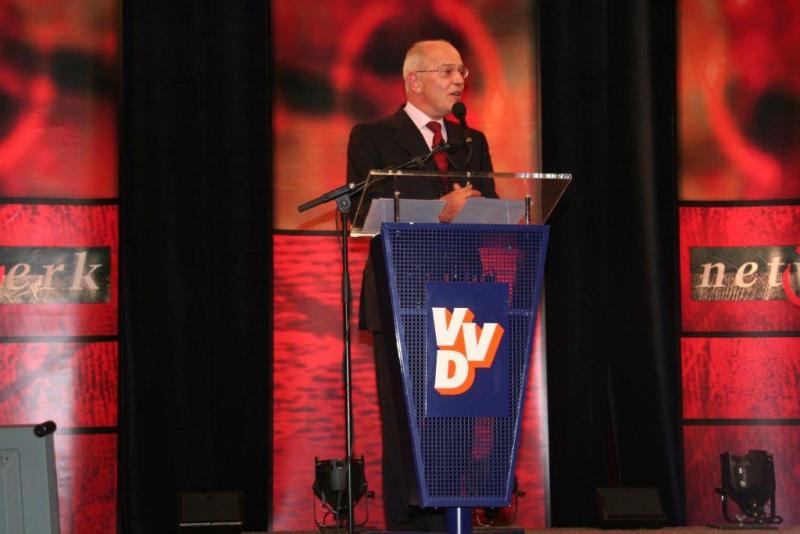 Gerrit Zalm spreekt op het voorjaarscongres in 2006 