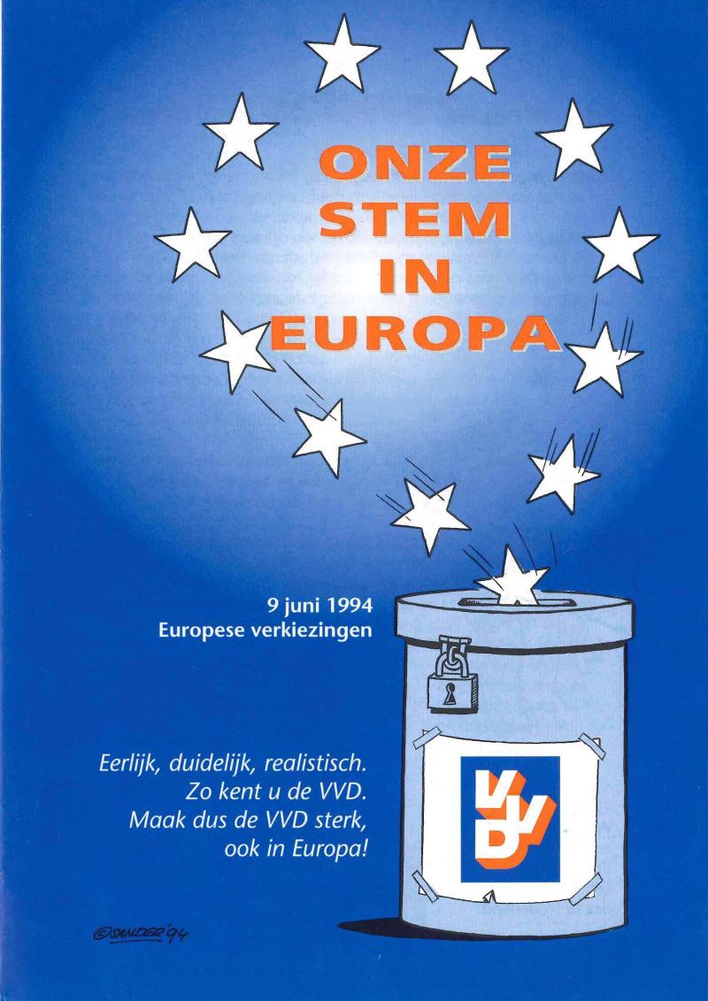 Verkiezingsfolder Europese Verkiezingen, 1994.