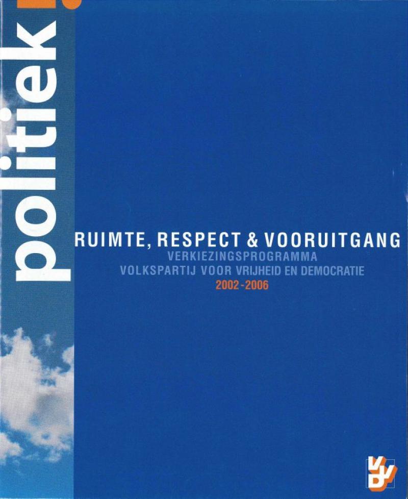 Cover van VVD verkiezingsprogramma 2002