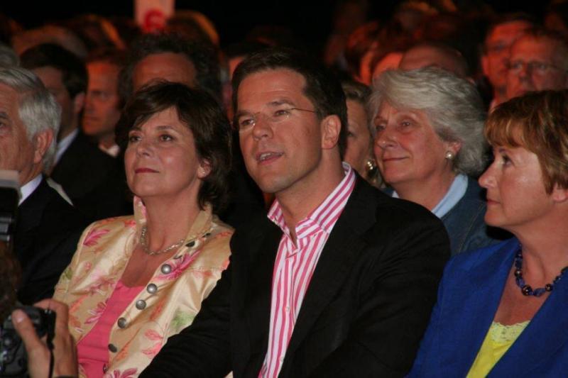 Rita Verdonk en Mark Rutte op het voorjaarscongres van de VVD in 2006