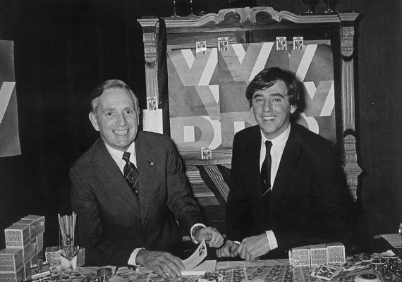 Partijvoorzitter Korthals Altes en partijleider Nijpels in 1985.